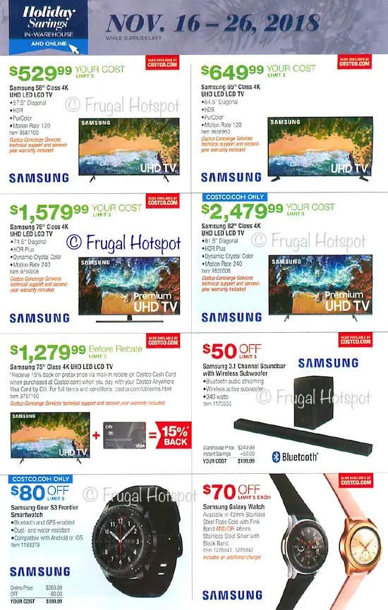 Costco Holiday Savings 2018 Coupon Book Page 15