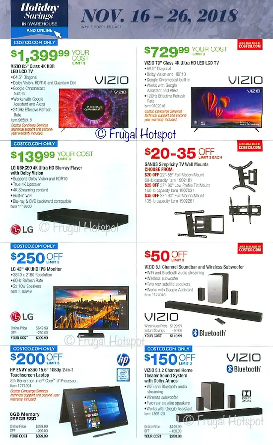 Costco Holiday Savings 2018 Coupon Book Page 17