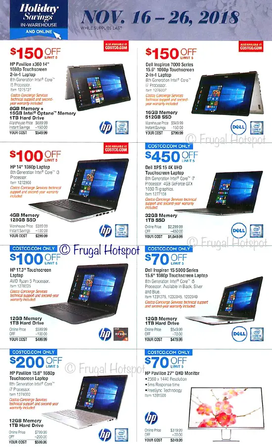 Costco Holiday Savings 2018 Coupon Book Page 18