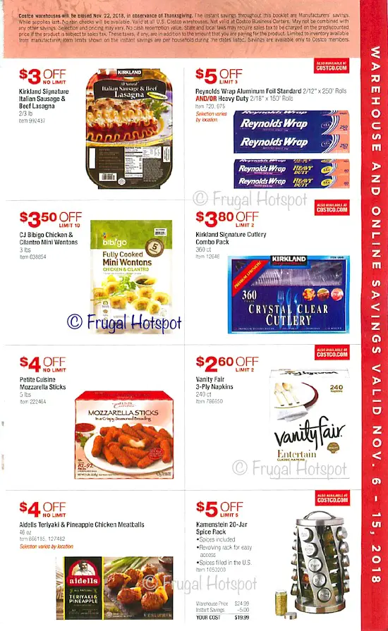 Costco 2018 Holiday Savings: November 6, 2018 - November 15, 2018. Page 3