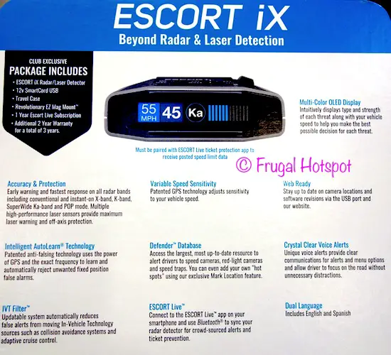 Escort iX Radar / Laser Detector at Costco Escort iX Radar / Laser Detector at Costco