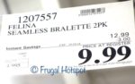 Costco Sale Price: Felina Seamless T-Back Bralette 2-Pack