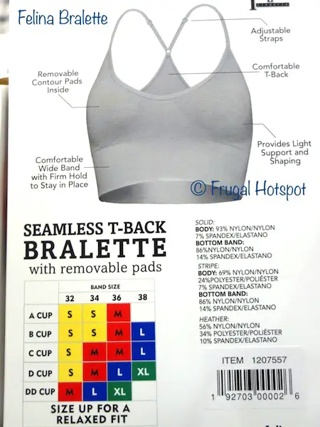 Description of Felina Seamless T-Back Bralette 2-Pack at Costco