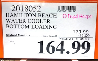 Costco Sale Price: Hamilton Beach Bottom-Loading Water Cooler