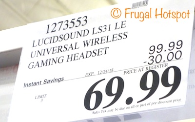 Costco Sale Price: LucidSound LS31LE Wireless Gaming Headset Costco Sale Price: LucidSound LS31LE Wireless Gaming Headset