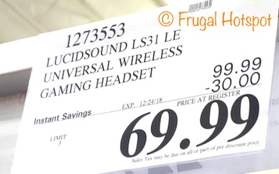 Costco Sale Price: LucidSound LS31LE Wireless Gaming Headset