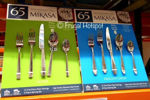 Mikasa Stainless Steel 65-Piece Flatware Set at Costco: Oliver and Prescott Satin