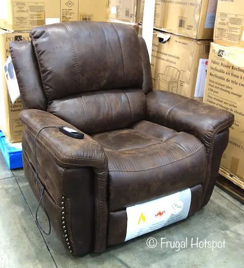 Costco Display: Pulaski Furniture Portage Fabric Heat and Massage Power Recliner