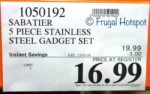 Costco Sale Price: Sabatier 5-Piece Stainless Steel Kitchen Gadget Set