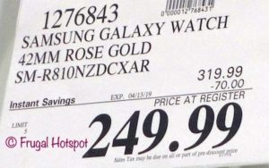 samsung watch rose gold costco