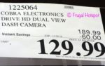 Costco Sale Price: Cobra Drive HD Dual View Dash Camera