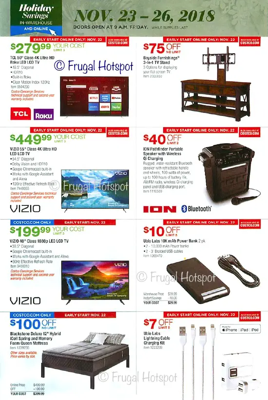 Costco Holiday Savings 2018 Coupon Book Black Friday