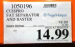 Costco Sale Price: Cuisipro Fat Separator and Baster 