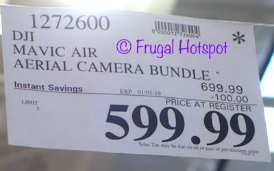 Costco Sale Price: DJI Mavic Air Aerial Camera Bundle