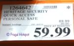 Costco Sale Price: Heritage Security Quick Access Personal Safe