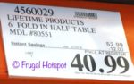 Costco Sale Price: Lifetime Commercial Grade 6-Foot Fold-in-Half Table