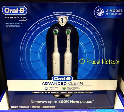 Oral-B Advanced Clean Rechargeable Toothbrush 2-Pack at Costco