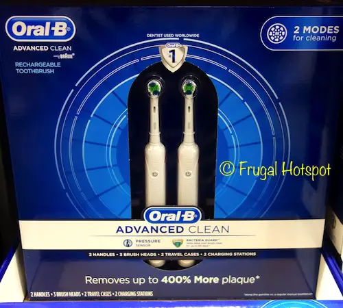 Oral-B Advanced Clean Rechargeable Toothbrush 2-Pack at Costco Oral-B Advanced Clean Rechargeable Toothbrush 2-Pack at Costco
