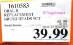 Costco Sale Price: Oral B Brush Heads Refill 9-Count FlossAction or Advanced Clean Costco Sale Price: Oral B Brush Heads Refill 9-Count FlossAction or Advanced Clean