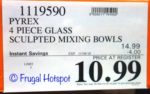 Pyrex Sculpted Glass Mixing Bowl 4-Piece Set Costco Sale Price Pyrex Sculpted Glass Mixing Bowl 4-Piece Set Costco Sale Price