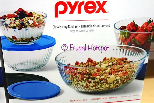 Pyrex Sculpted Glass Mixing Bowl 4-Piece Set Costco