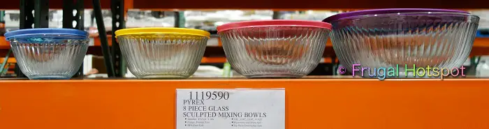 Pyrex Sculpted Glass Mixing Bowl Set | Costco Display