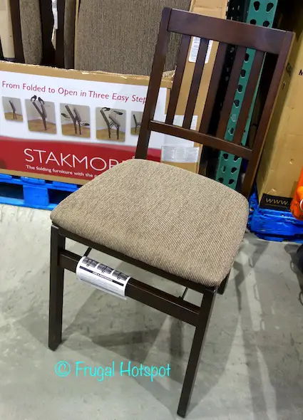 Stakmore Solid Wood Upholstered Folding Chair at Costco