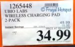Costco Sale Price: Ubiolabs Wireless Charging Pad for Cell Phones