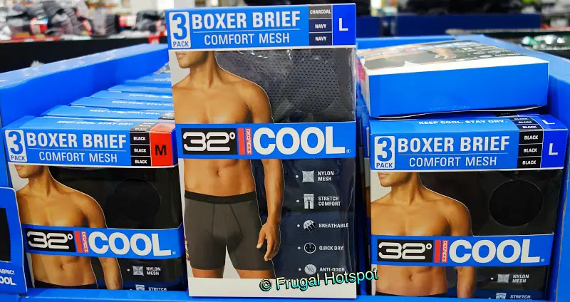 32 Degrees Men's Comfort Mesh Boxer Brief 3-Pack | Costco