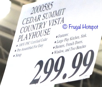 Costco Price: Cedar Summit Country Vista Playhouse