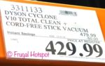 Costco Sale Price: Dyson Cyclone V10 Total Clean+ Cord Free Stick Vacuum