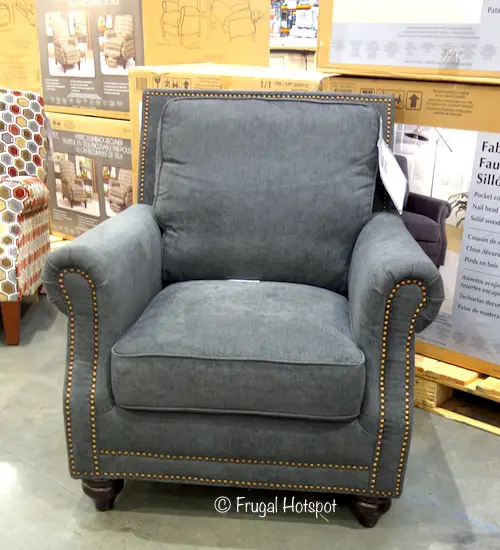 Gray Fabric Chair with Nailhead Trim at Costco