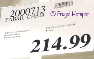 Costco Sale Price: Gray Fabric Chair with Nailhead Trim