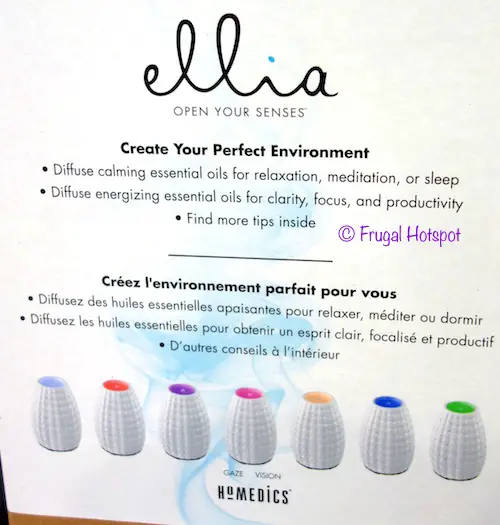 HoMedics Ellia Gaze Diffuser with Sound at Costco