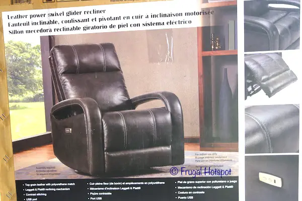 Leather Power Swivel Glider Recliner at Costco