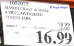 Mason Craft oversized Jars Costco Sale Price Mason Craft oversized Jars Costco Sale Price