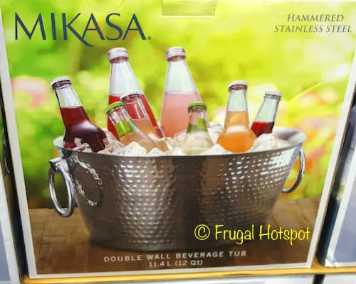 Picture of Mikasa Hammered Stainless Steel Beverage Tub at Costco