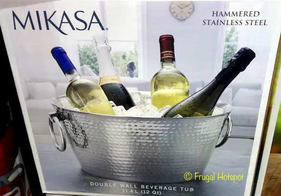 Picture of Mikasa Hammered Stainless Steel Beverage Tub at Costco