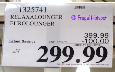 Relaxalounger Euro Lounger Costco Sale Price Relaxalounger Euro Lounger Costco Sale Price