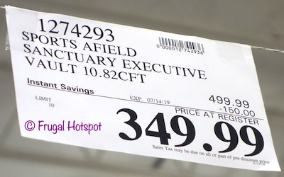 Sports Afield Sanctuary Executive Vault Costco Sale Price Sports Afield Sanctuary Executive Vault Costco Sale Price