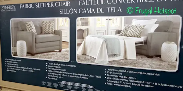 Synergy Home Furnishings Fabric Sleeper Chair at Costco