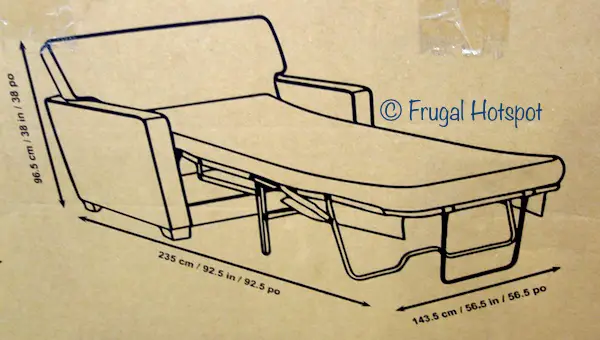Synergy Home Furnishings Fabric Sleeper Chair Dimensions at Costco
