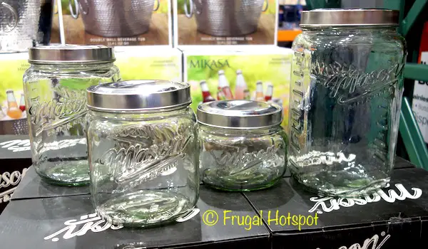 TTU Glass Mason Craft and More 4-Piece Glass Canister Set costco