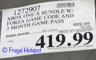 Xbox One X 1TB Forza Bundle | Costco Price