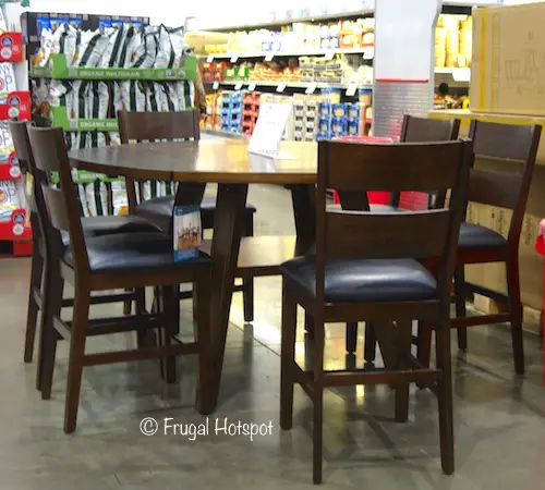 Bayside Furnishings Dillon 7-Pc Square to Round Counter Height Dining Set at Costco