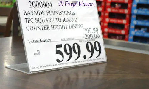 Costco Sale Price: Bayside Furnishings Dillon 7-Pc Square to Round Counter Height Dining Set