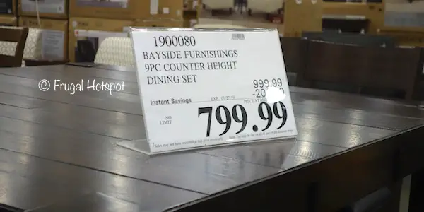 Costco Sale Price: Bayside Furnishings Ulysses 9-Piece Counter Height Dining Set