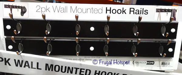 Birdrock Home 2-Pack Wall Mounted Hook Rail in Espresso finish at Costco