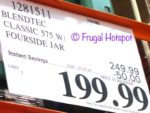 Costco Sale Price: Blendtec Classic 575 Blender with Fourside Jar Costco Sale Price: Blendtec Classic 575 Blender with Fourside Jar