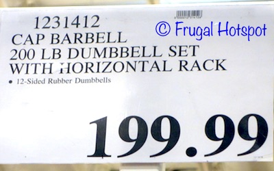 Costco Price: CAP 200 lb Dumbbell Set with Rack Costco Price: CAP 200 lb Dumbbell Set with Rack